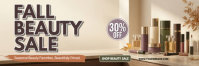 Yellow Fall Beauty Sale Заголовок Twitter Template
