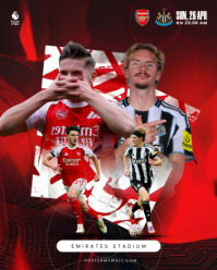 Cokelat Modern & Minimal Football Match Announcement Instagram Portrait template