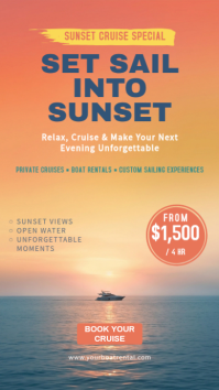 Braun Sunset Cruise Instagram Story Template
