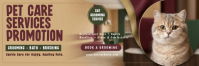 Brown Pet Grooming Services Twitter Banner Template