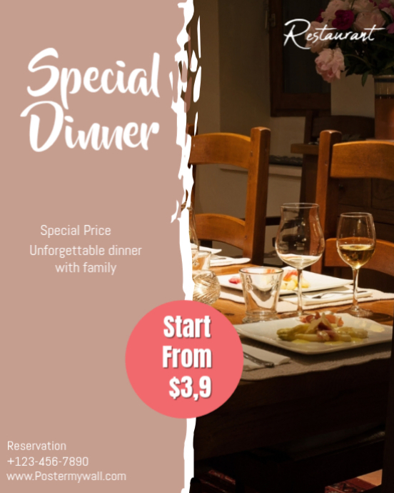 Special Dinner Template | PosterMyWall