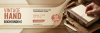 Brown Bookbinding Workshop ส่วนหัว Twitter Template