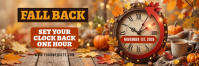 Brown Daylight Saving Time Reminder Twitter-Kopfzeile Template