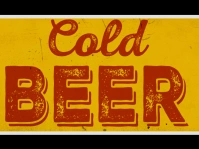 Cold beer yard sign 庭院招牌 template