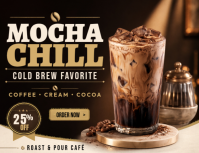 Black Cold Brew Coffee Promotion Flyer Template