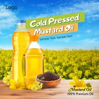 Cold Pressed Mustard Oil Instagram-Beitrag template
