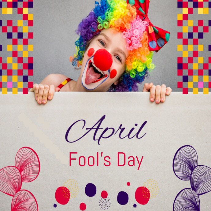 Collage 1st April/april Fool's Day/amusement/custom Humor/lettring/humor/writting/message/laughter L Logotyp template