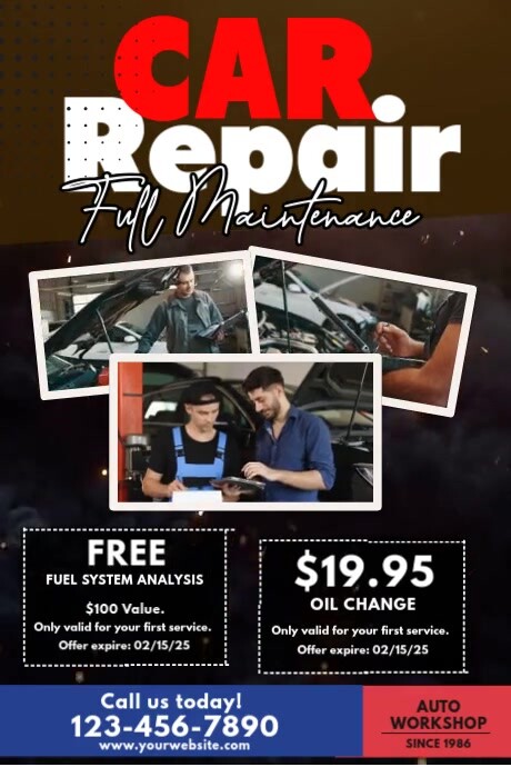 Collage   Auto Repair Services, Poster 海报 template