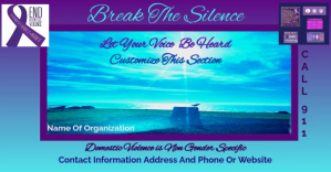 Collage Break The Silence Against Domestic Vi Изображение, которым поделились на Facebook template
