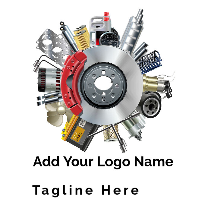 Collage Car Fiat 500 Spare Part, Car, Scooter Logo template