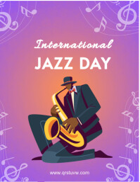Rose International Jazz Day Flyer Template