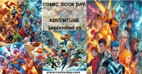 Collage Comic Book Day Facebook Shared Image template