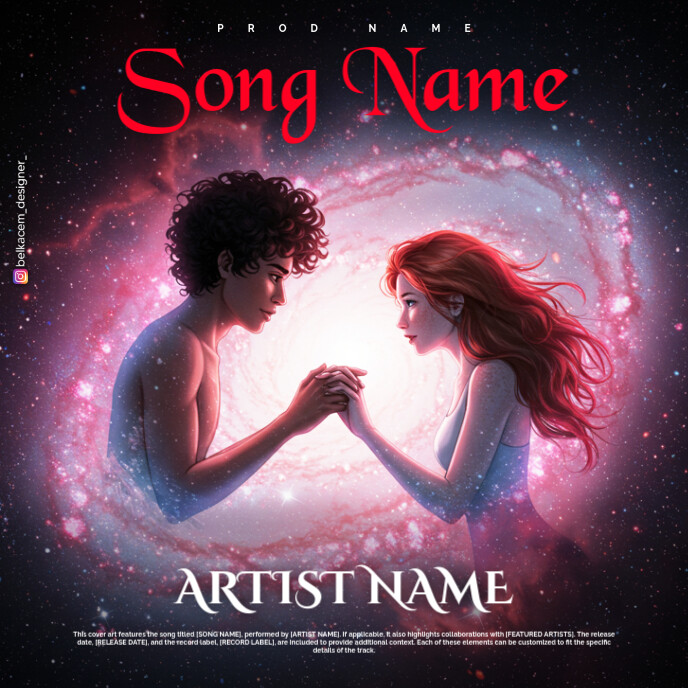Collage Couple Space Album Cover Template PosterMyWall