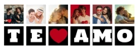 Collage de amor para el día de los enamorados template