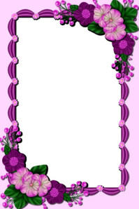 Collage Elegant Purple Floral Frame  Poster template