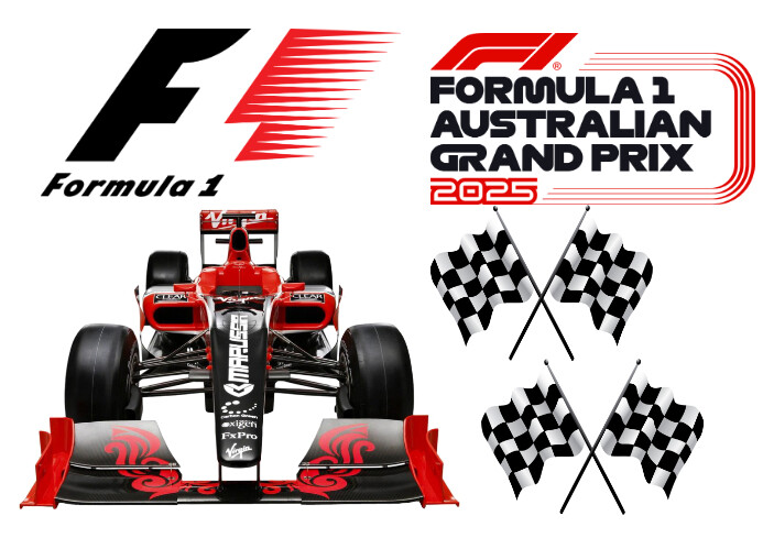 Collage F1 Cake Topper A4 template
