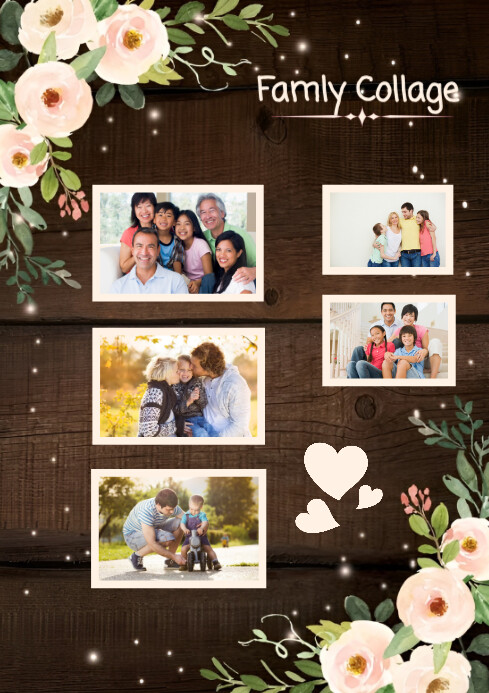 Collage Family Collage A4 template