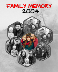 Grey Family Memory Instagram Portrait Template