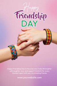 Collage Friendship Day Pinterest Graphic template