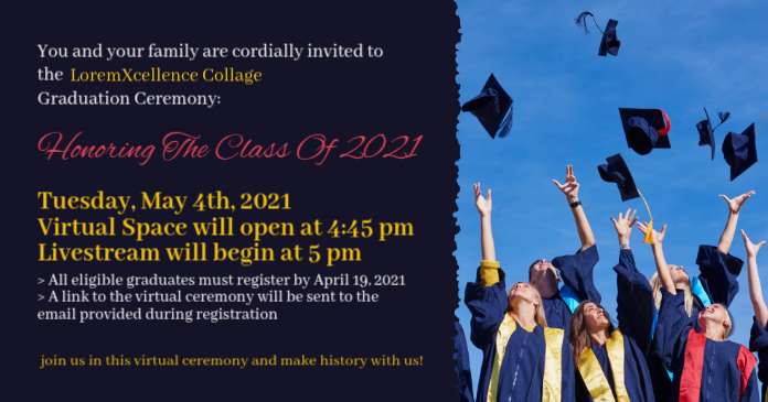 Plantilla de Collage graduation invitation announcement | PosterMyWall
