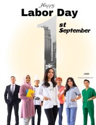 Collage Happy Labor Day Free Brand Design Flyer (us Letter) Pamflet (Letter AS) template