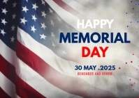 Collage  Happy Memorial Day  Postcard Postal template