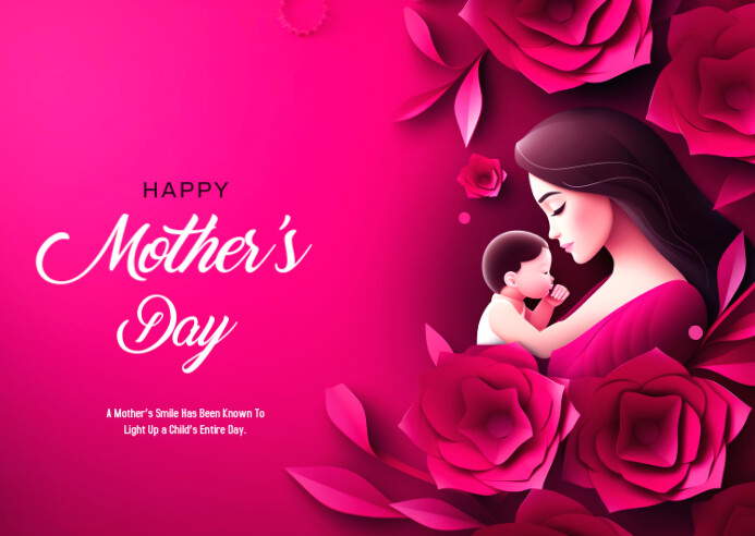 Collage Happy Mother's Day Postcard Poskaart template