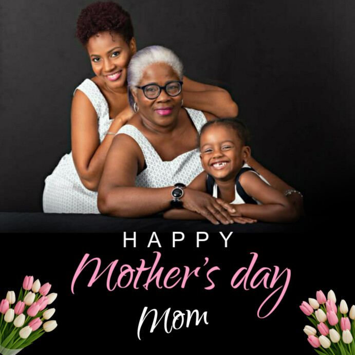 Collage Happy Mother's Day Flyer Instagram Post template