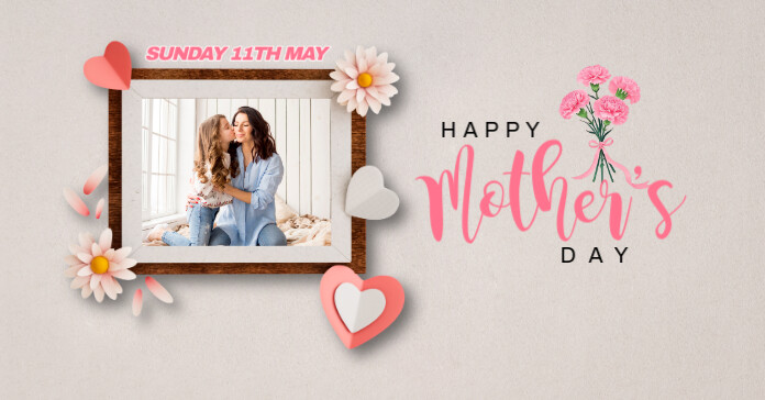 Collage Happy Mother's Day Greeting  Facebook Ad Reklama na Facebooka template