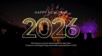 Collage Happy New Year 2025 Digital Display (16:9) template