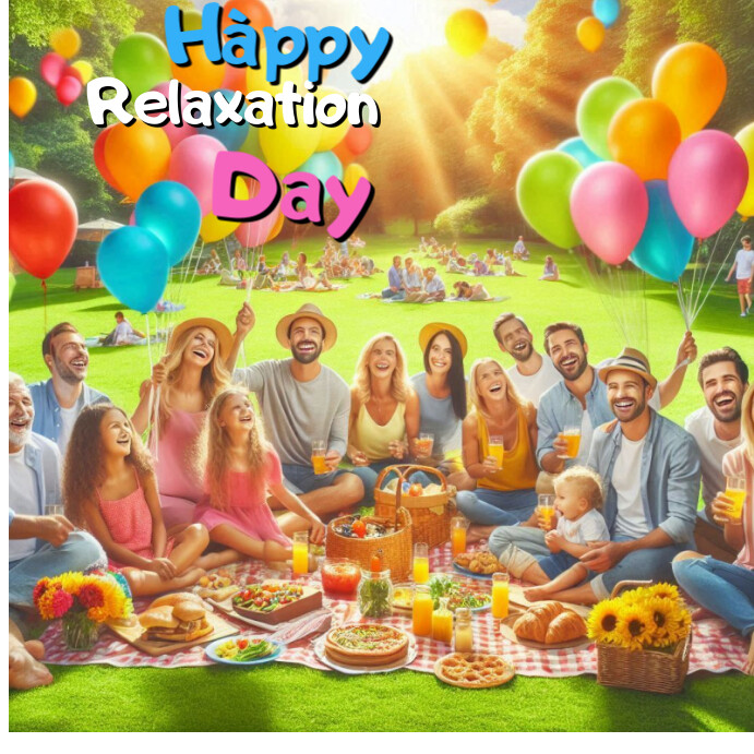 Relaxation Posts Collage Happy Relaxation Day Instagram Post Template | PosterMyWall