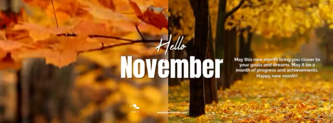Plantilla de Collage Hello November Facebook Cover Photo | PosterMyWall