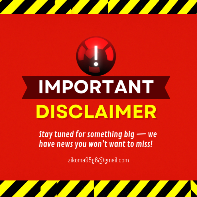 Important Disclaimer Announcement Template | PosterMyWall