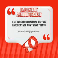 Collage Important Announcement  Logo template