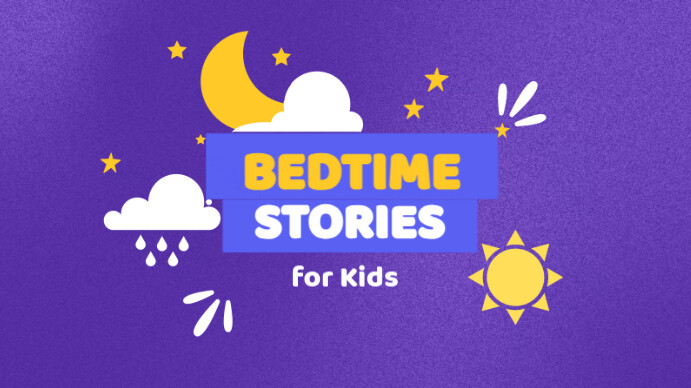 Collage Kids Youtube Thumbnail/night/children's/stars/moon/kids/stories/bedtime/playful Youtube Thum template
