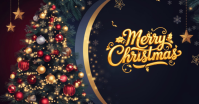 Collage Merry Christmas Card Template Design Facebook Ad