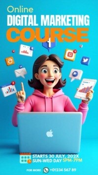 Collage  Online Digital Marketing Course  Ad  Instagram Reel template