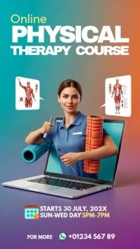Collage Online Physical Therapy Course  Instagram Story template