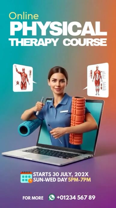 Collage Online Physical Therapy Course  Instagram Story Instagram-verhaal template