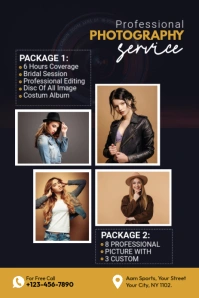 Collage Professional Photography Flyer Pinterest Graphic template