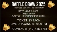 Collage Raffle Ticket Contest Flyer  Youtube Thumbnail template