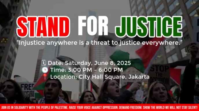 Collage Stand For Justice Digital Display (16:9) template