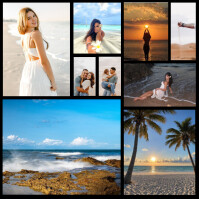 Beach and Travel Collage Cuadrado Template
