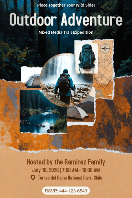 Collage Wilderness Outdoor Adventure Poster Template 2026 Mixed ...