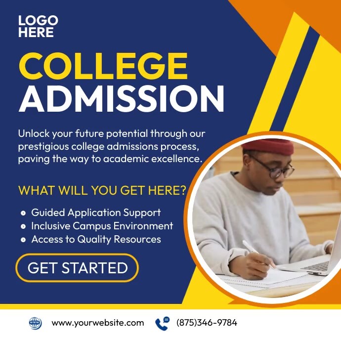 College Admission Ads Template | PosterMyWall