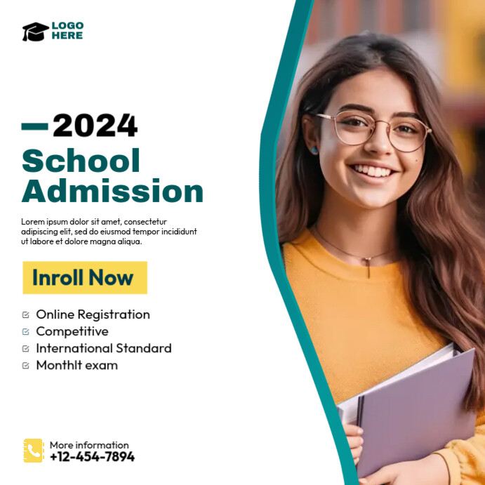 College admission open ad template Instagram-Beitrag