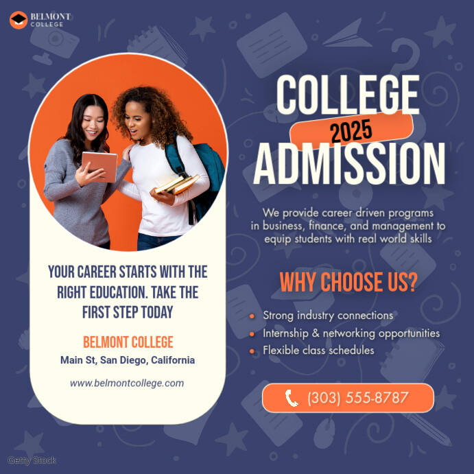 College Program Post Copy of College Admission Post | PosterMyWall