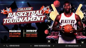 College Basketball Tournament Banner Video