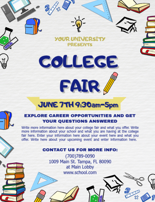 College Pamflet (VSA Brief) template