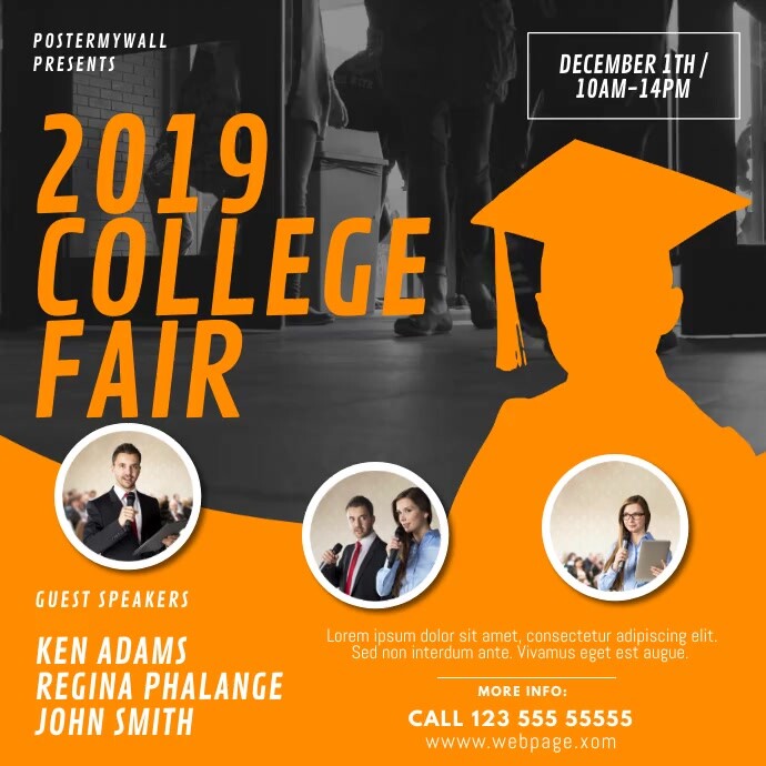 Templat Desain Video Acara Kampus Yang Adil Postermywall